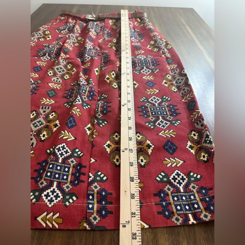 Norm Thompson Made in USA Cotton Vest Skirt Set Size Large/14 South Western - Picture 5 of 15